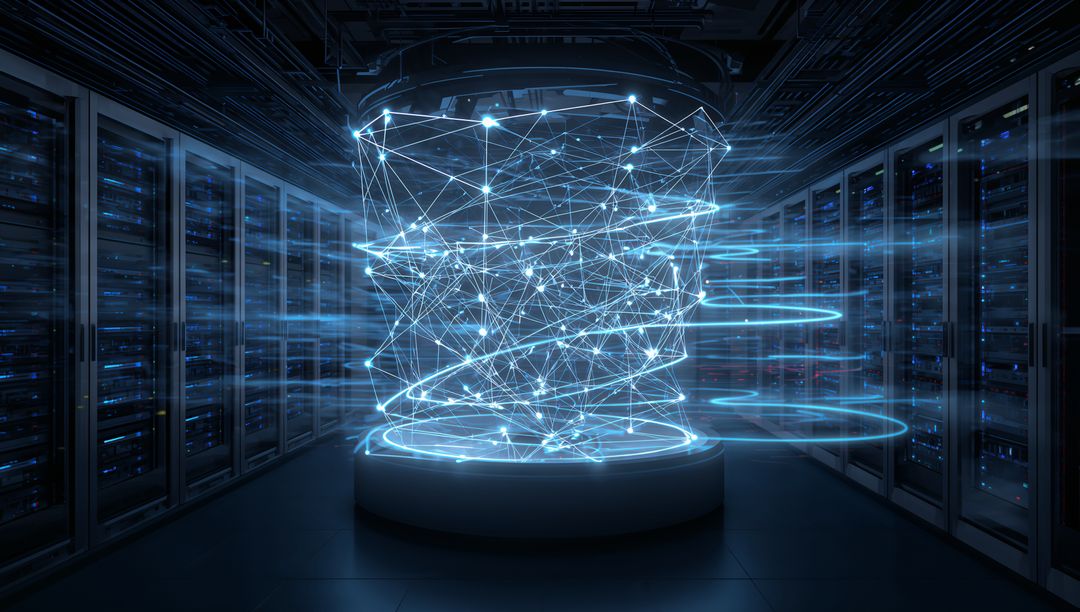 Holographic Network Between Server Cabinets in Data Center
