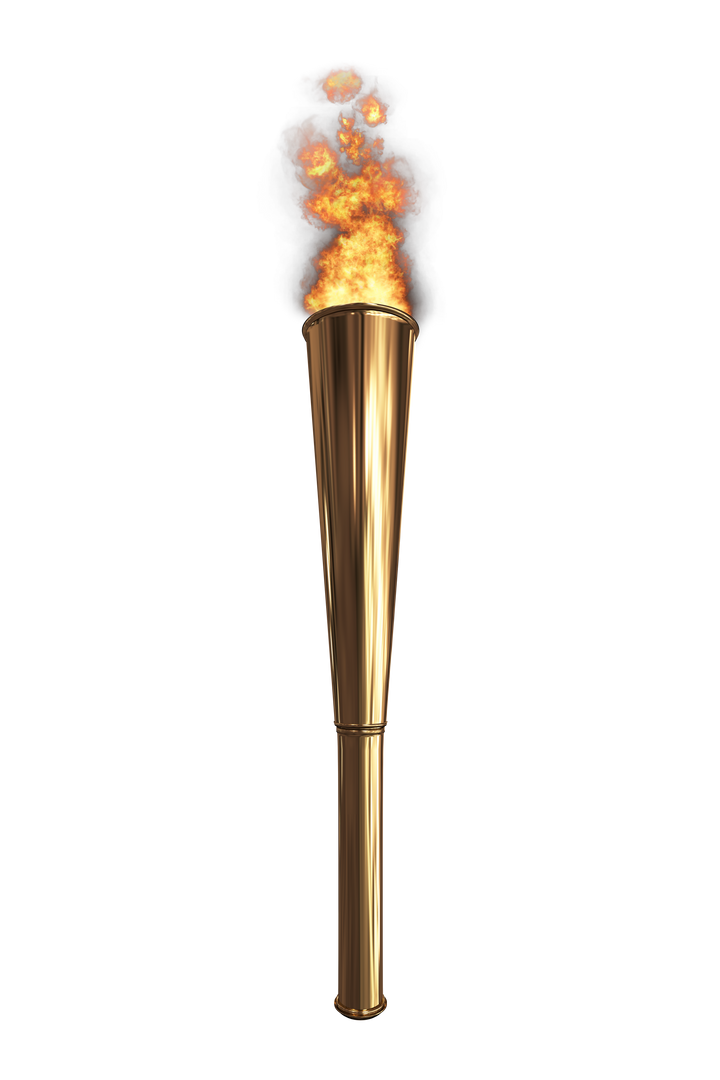 Transparent Burning Sport Torch Isolated on White Background - Download Free Stock Images Pikwizard.com