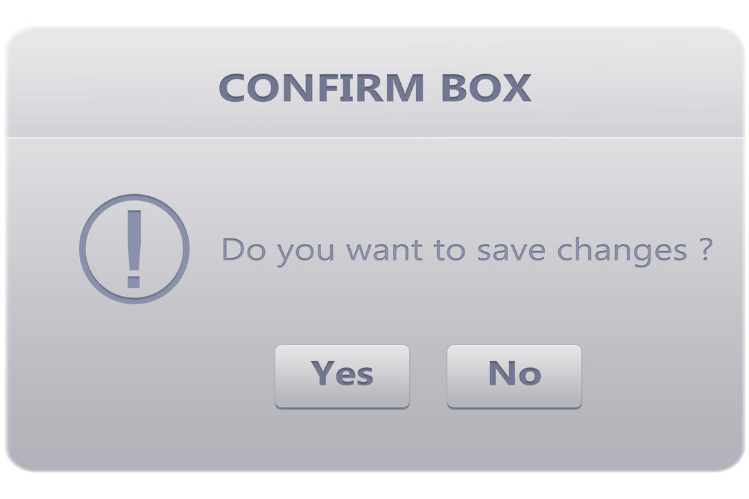 Transparent Confirm Box with Yes and No Buttons - Download Free Stock Images Pikwizard.com