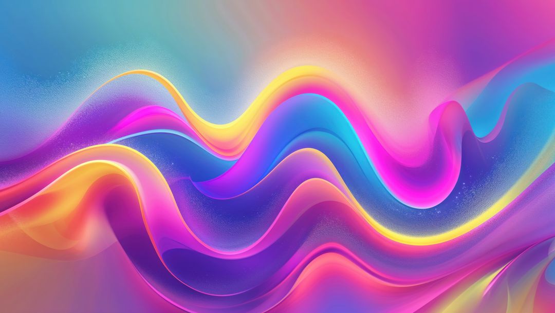 Vibrant Ribbons of Colorful Gradient Flow in Digital Art