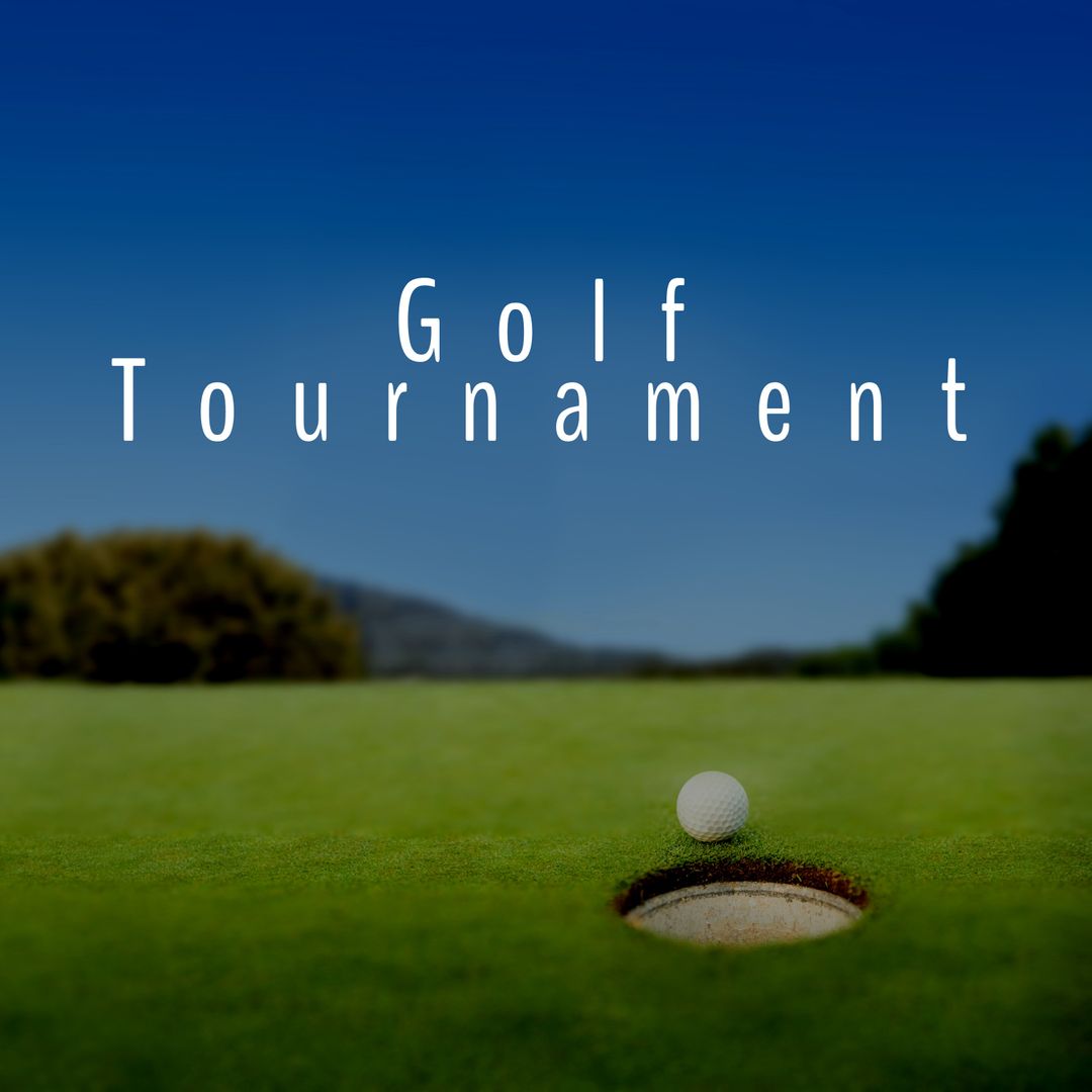 Golf Tournament Poster with Scenic Background and Close-Up Putting Green - Download Free Stock Templates Pikwizard.com