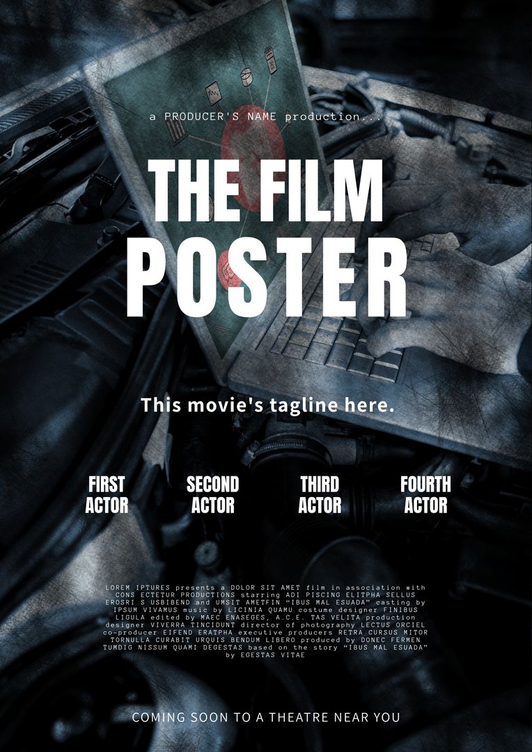 Suspense Thriller Film Poster with Gun and Bullets Elements - Download Free Stock Templates Pikwizard.com