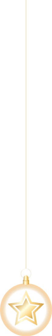 Elegant Gold Star Pendant With Chain on Transparent Background