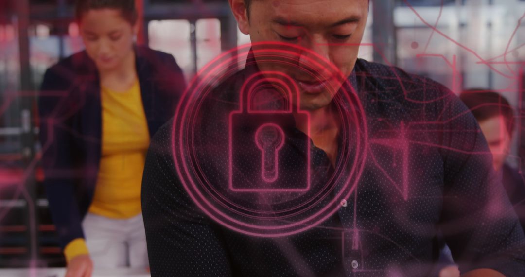 Businessman Embracing Secure Cloud Computing