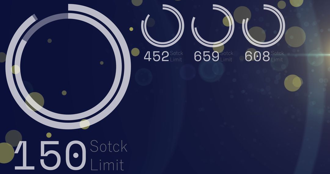 Digital Stock Market Data Processing on Abstract Blue Background