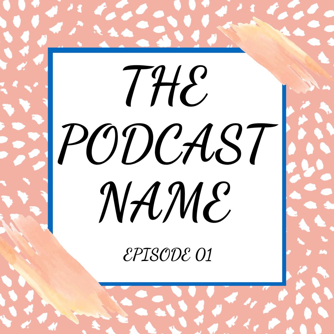 Colorful Podcast Announcement with Artistic Patterns