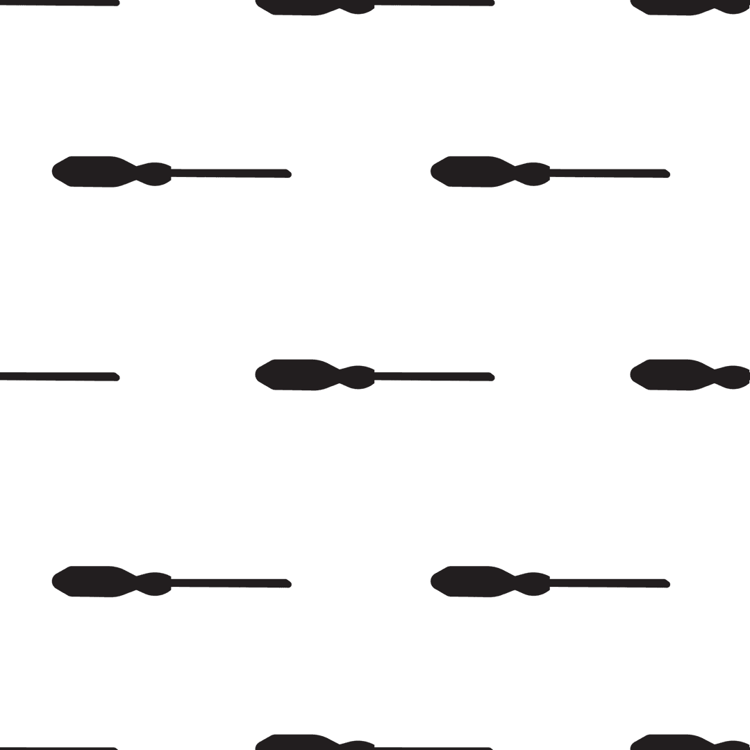 Seamless Transparent Pattern of Black Screwdrivers