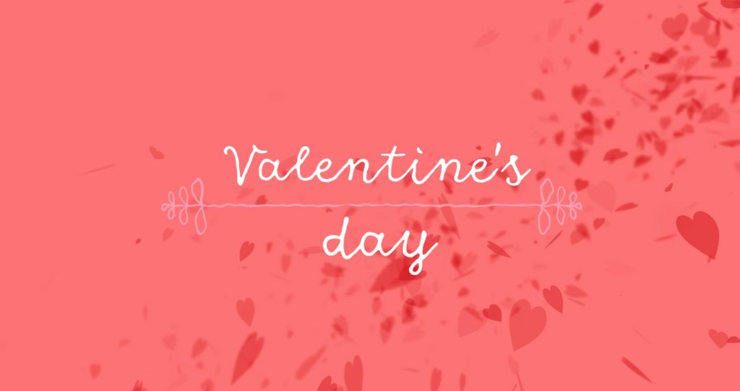 Romantic Valentine's Day Banner with Heart Motifs