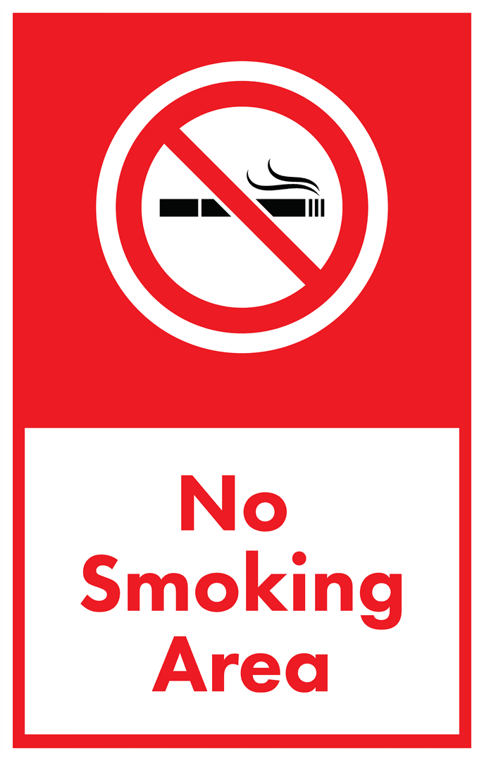 Transparent No Smoking Area Sign Vector Illustration
