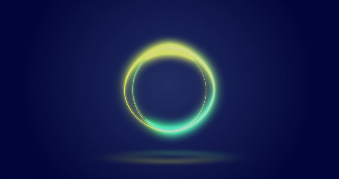 Glowing Circle Symbolizing Technology and Processing