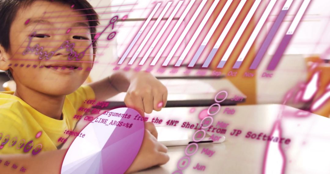 Tech-Savvy Child Engaging with Digital World Concepts