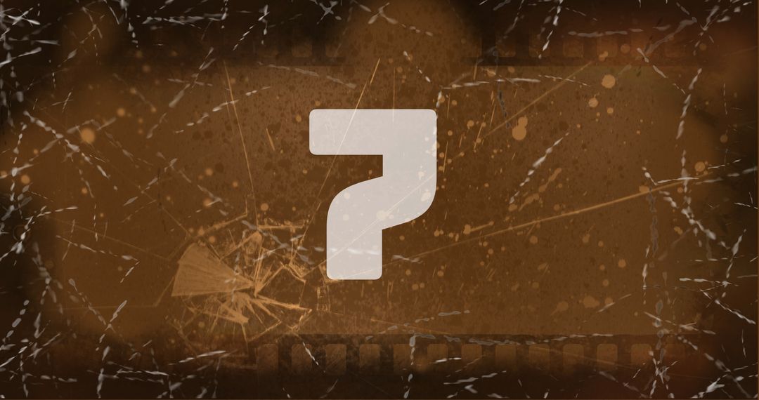 Retro Filmstrip Overlay with White Number Seven