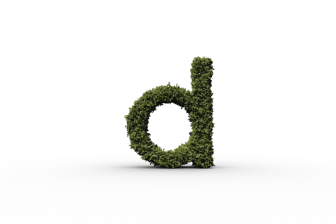 Green Leafy Letter D with Transparent Background - Natural Ecology Design - Download Free Stock Images Pikwizard.com