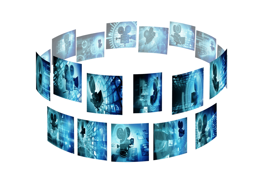 Digital Interface Transparent Vector Illustration on Rings