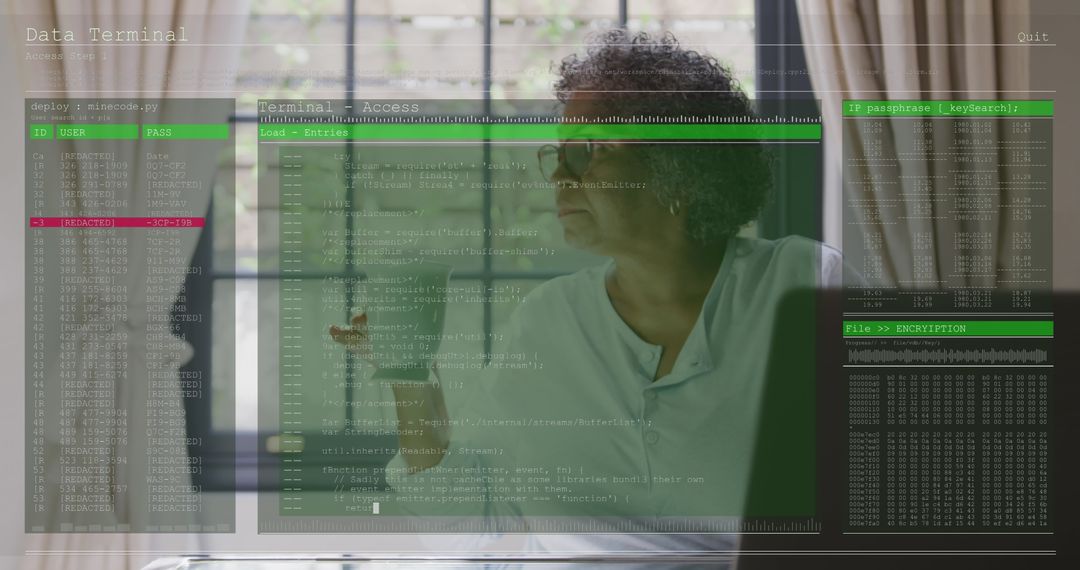 Senior Woman Streaming Data Code Home Digital Life Connecting