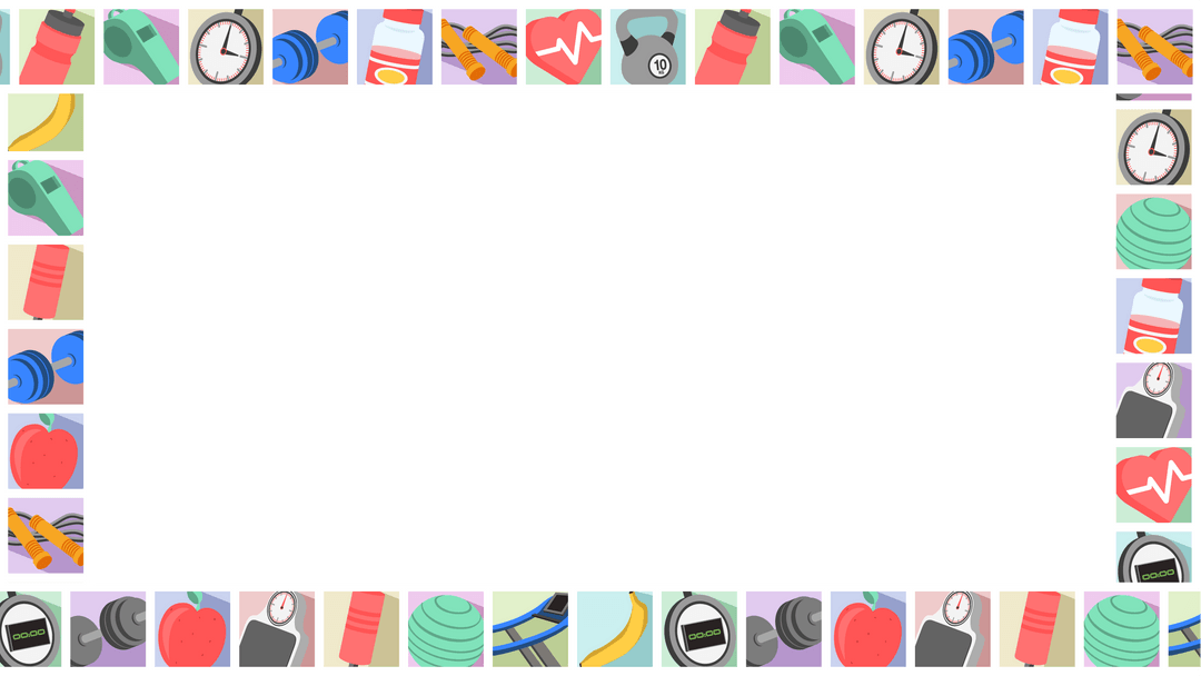 Transparent Fitness Icons Frame with Copy Space