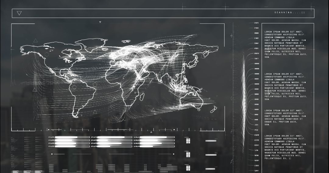 Global Data Network Visualization and Cityscape