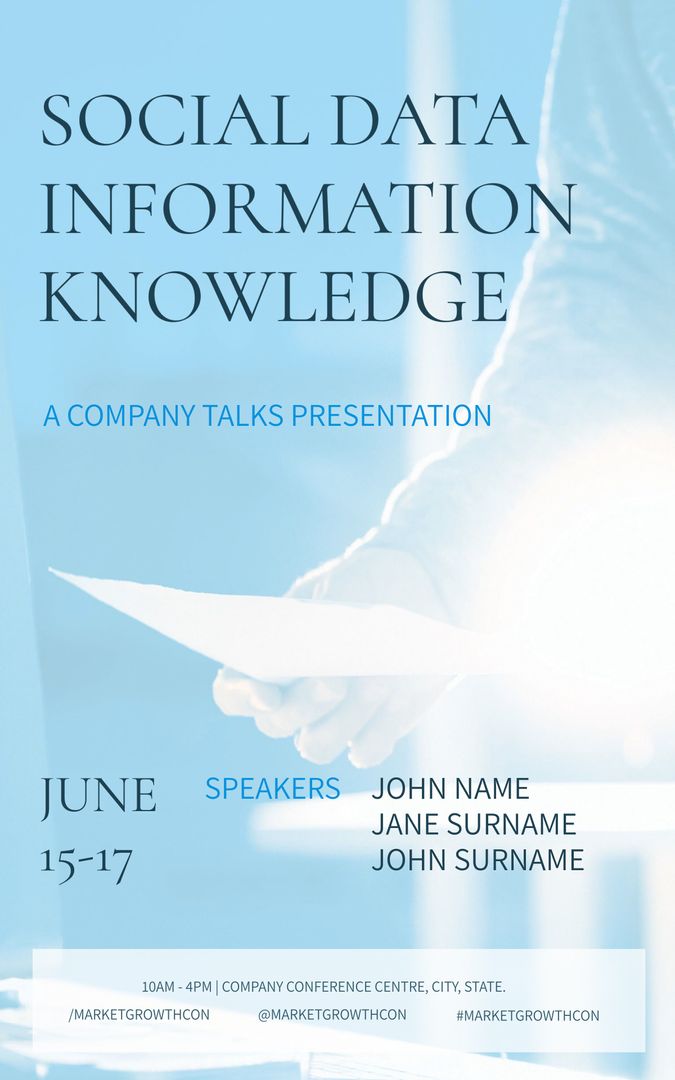 Corporate Seminar Event Poster Featuring Speaker with Presentation Remote