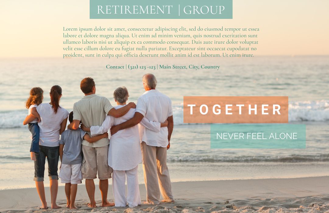 Family Togetherness by Ocean Inspiring Unity and Love