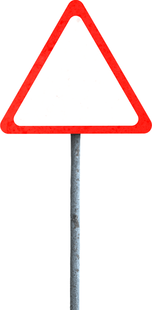 Red Triangular Signpost on Transparent Background - Download Free Stock Images Pikwizard.com