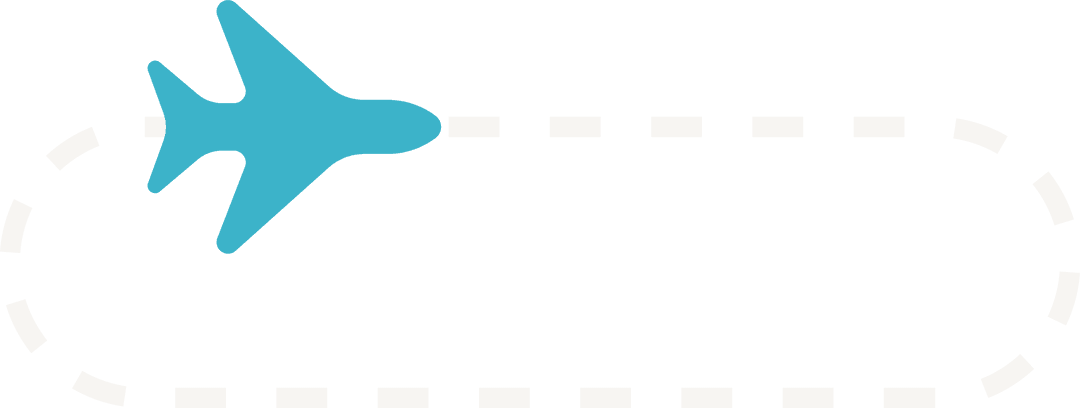 Transparent Airplane Icon with Dashed Loop Path for Travel Concepts