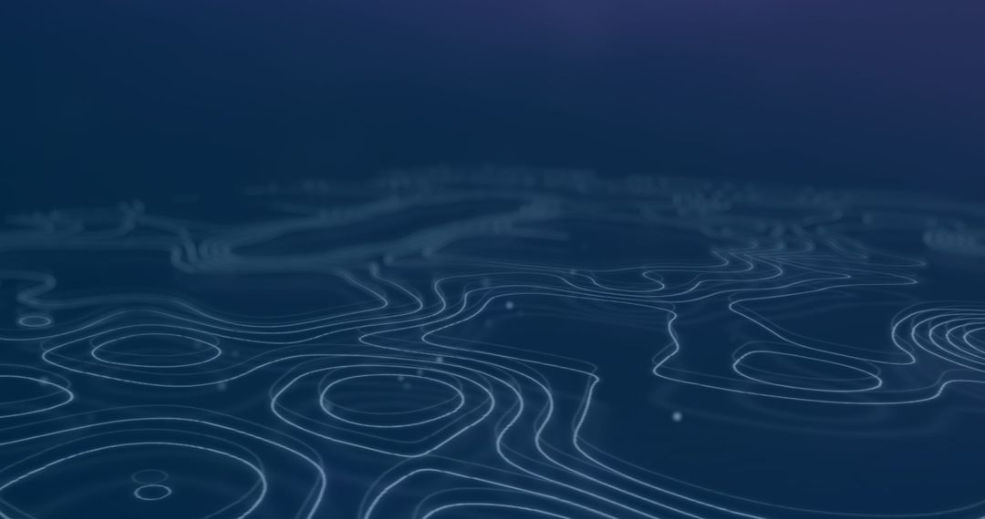 Hypnotic Line Motion Technology Design on Blue Background