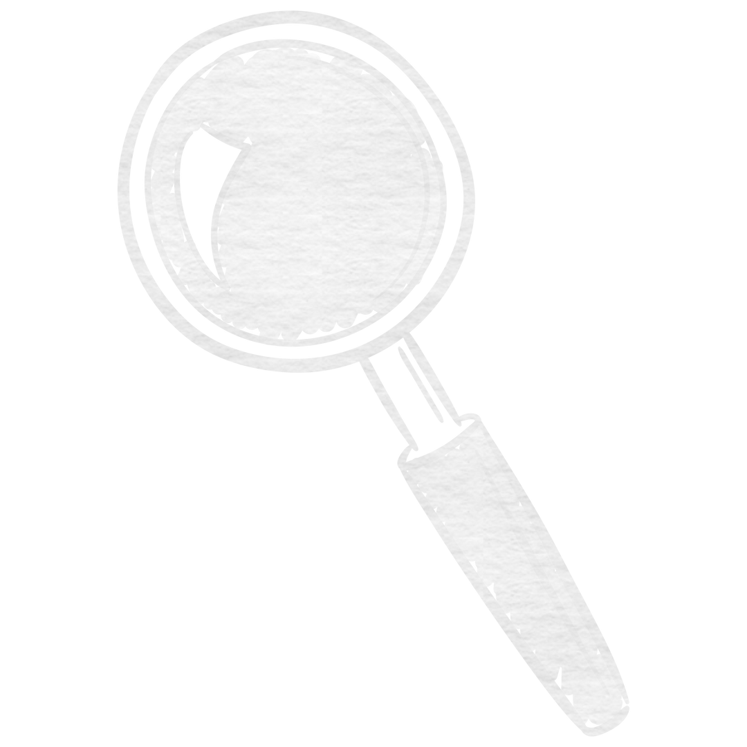 Hand-drawn White Paper Magnifying Glass on Transparent Background - Download Free Stock Images Pikwizard.com