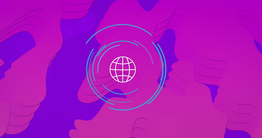 Futuristic Global Network and Data Processing Image