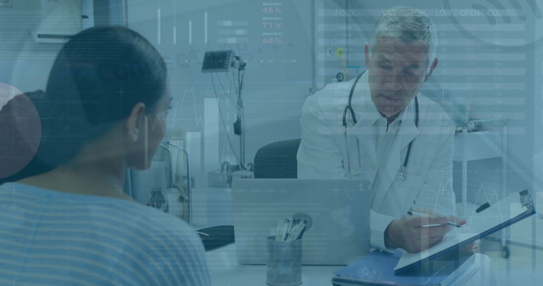 Doctor Consulting Patient Integrated with Data Analysis Technology