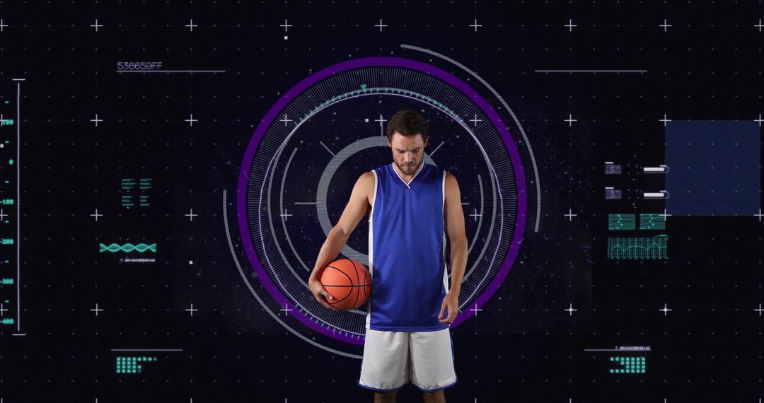 High-Tech Analysis of Basketball Player - Free Images, Stock Photos and Pictures on Pikwizard.com