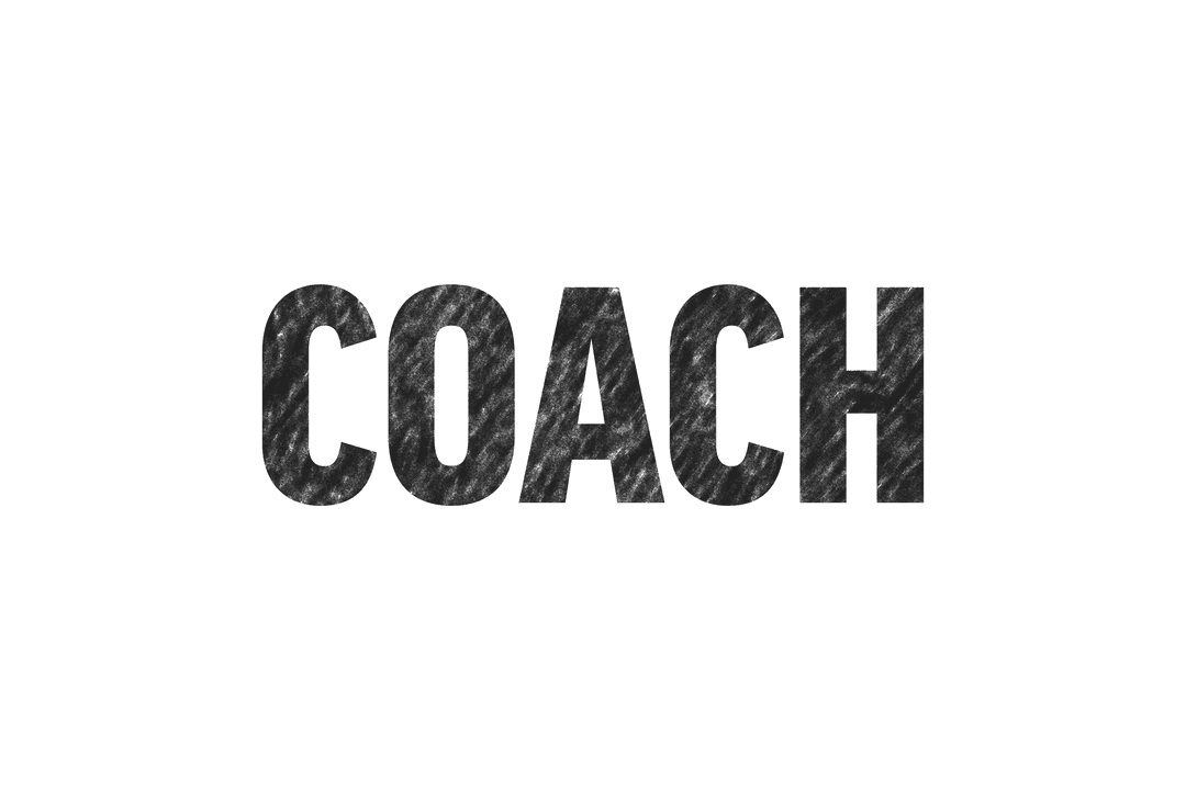 Black Coach Text on Transparent Background