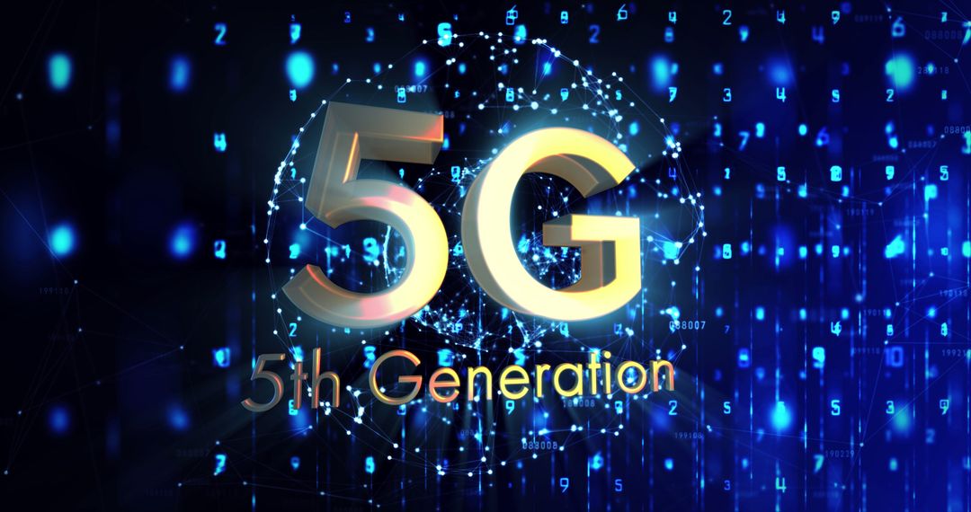 5G 5th Generation Technology Concept with Digital Connections
