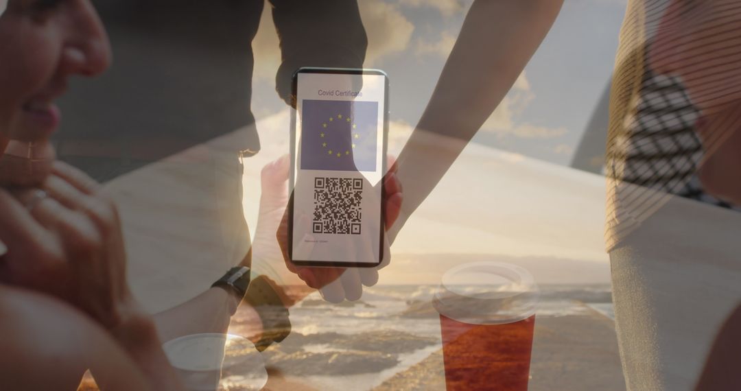 Covid-19 Vaccination Certificate Displayed on Smartphone