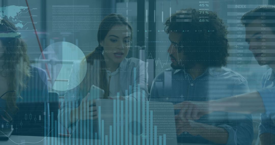 Team Collaboration with Digital Global Infographics