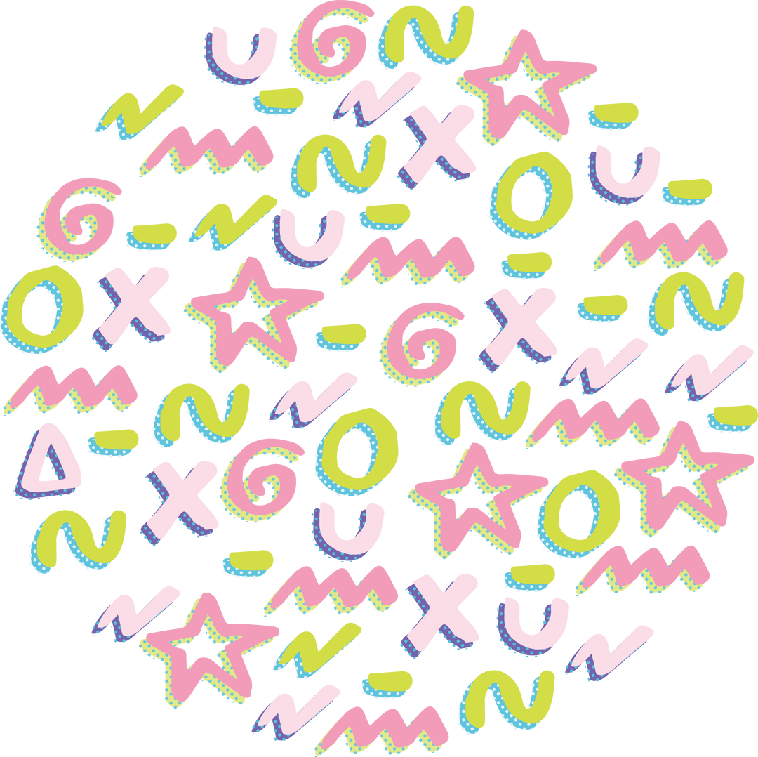 Colorful Transparent Text Pattern with Various Symbols - Download Free Stock Images Pikwizard.com