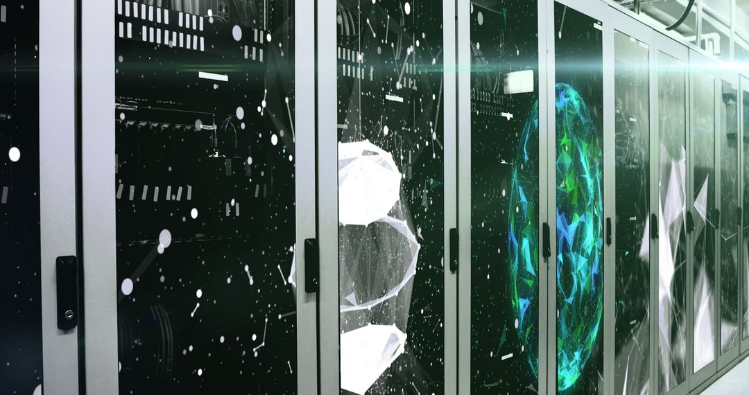 Digital Data Flowing in Network of Computer Servers