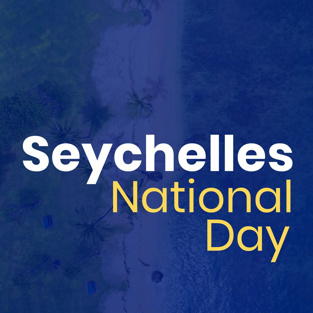 Aerial View Beach Celebration Seychelles National Day