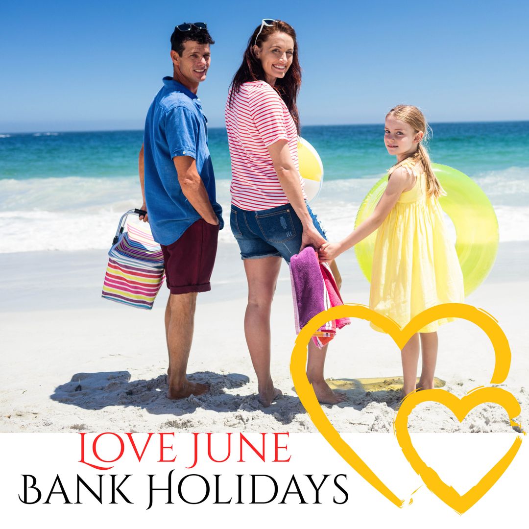 Family Enjoying Summer Beach Vacation Together