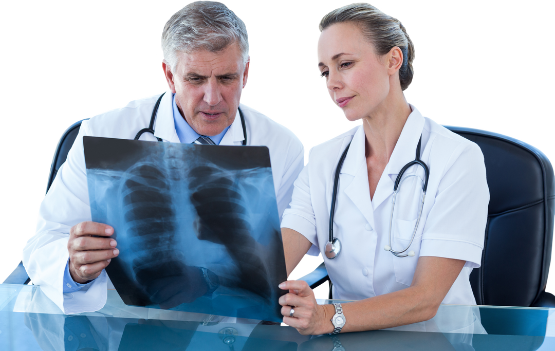 Transparent background doctors examining chest X-ray film - Download Free Stock Images Pikwizard.com