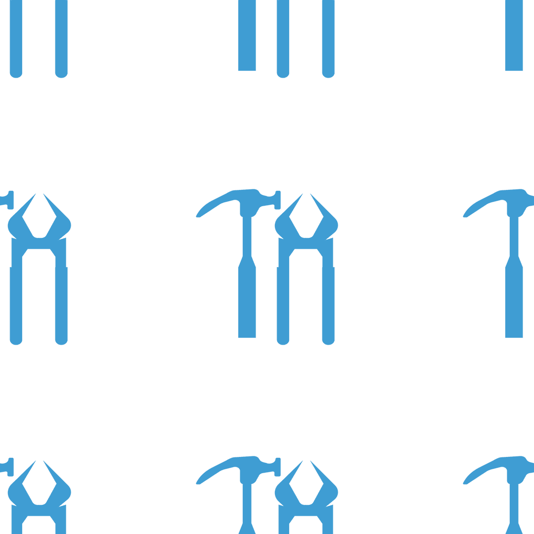 Seamless Transparent Pattern of Blue Tools for DIY Projects