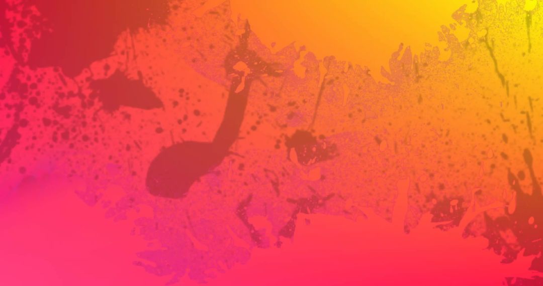 Vibrant Abstract Paint Splash on Orange Gradient