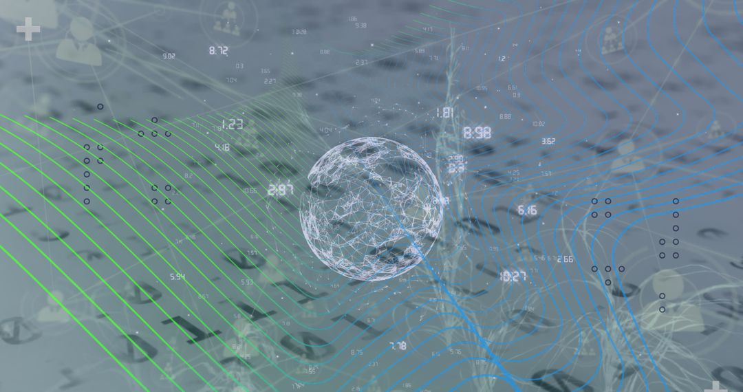 Digital Globe with Binary Connections Representing Global Network - Free Images, Stock Photos and Pictures on Pikwizard.com