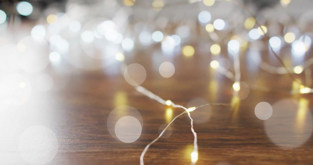 Festive Fairy Lights with Soft Bokeh Effect