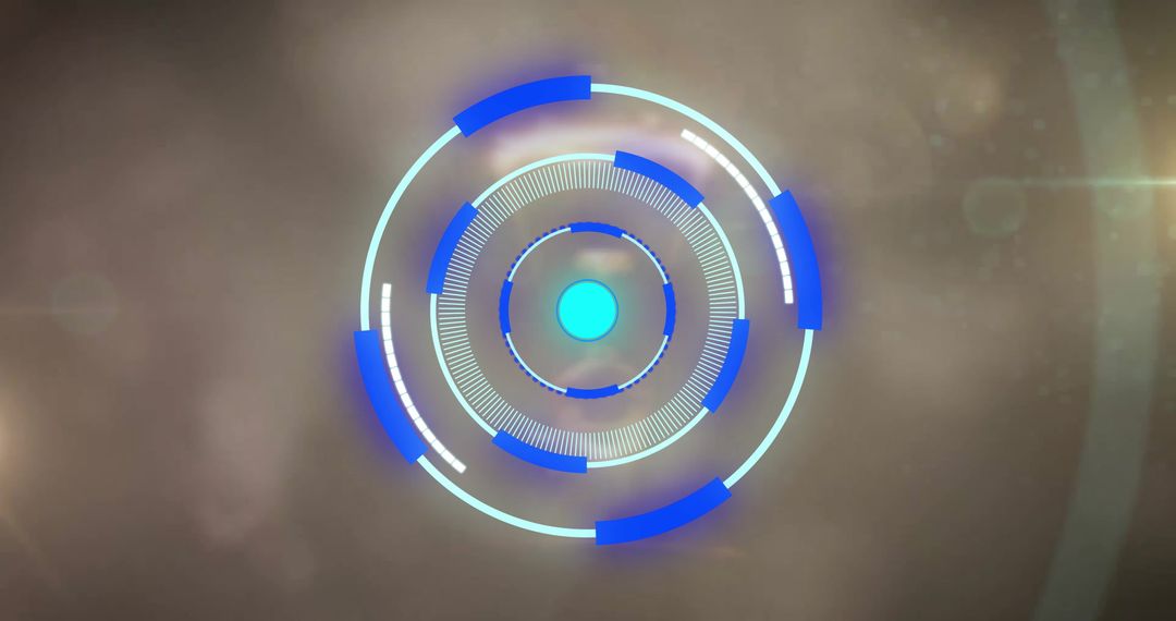 Futuristic Digital Interface with HUD Target Display