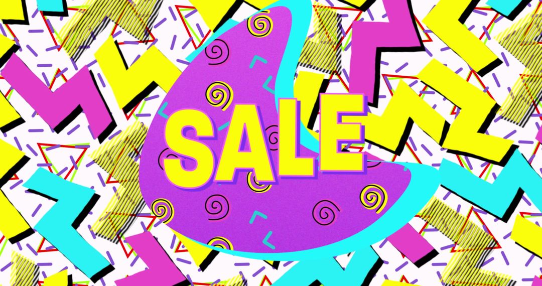 Retro Pop Art Style Sale Promotion Graphic