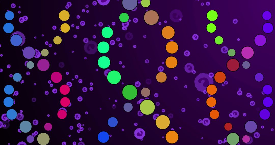 Digital DNA Structure with Biomechanical Patterns on Violet