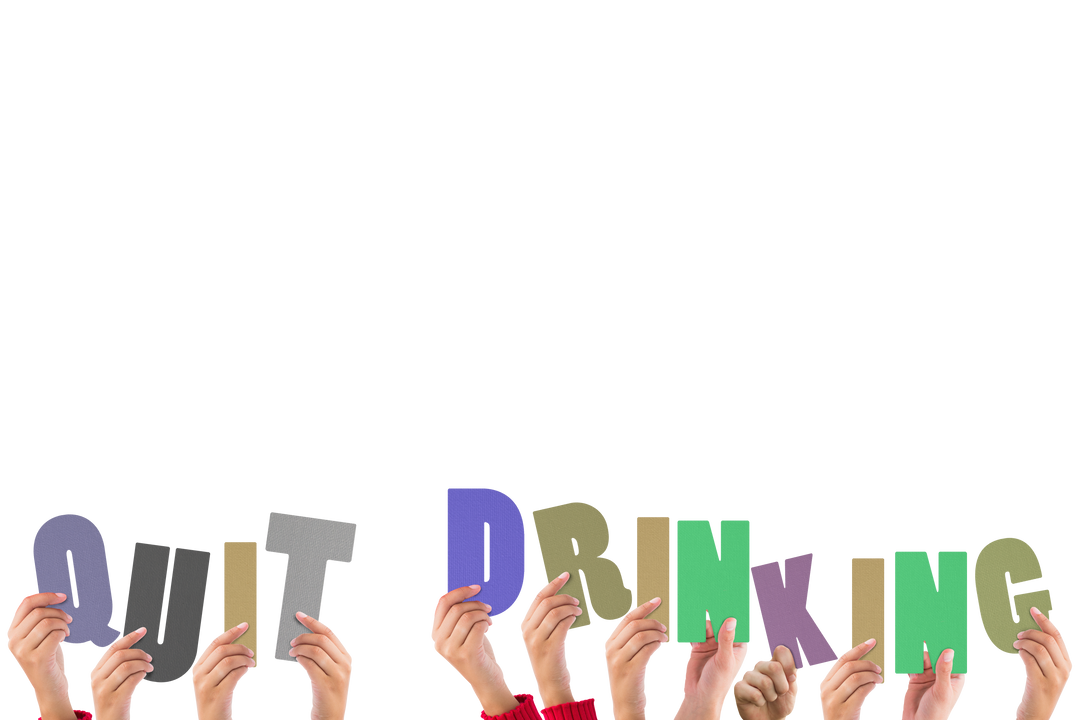 Hands Holding Quit Drinking Text Transparent Background - Download Free Stock Images Pikwizard.com