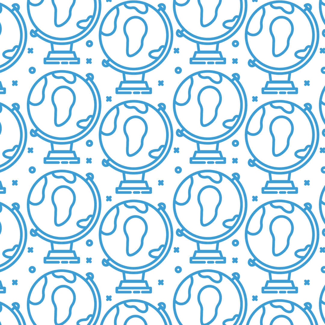 Blue Globe Pattern Repeating Educational Transparent Theme