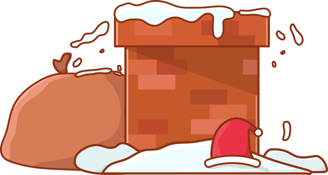 Cozy Transparent Christmas Chimney with Snow Details