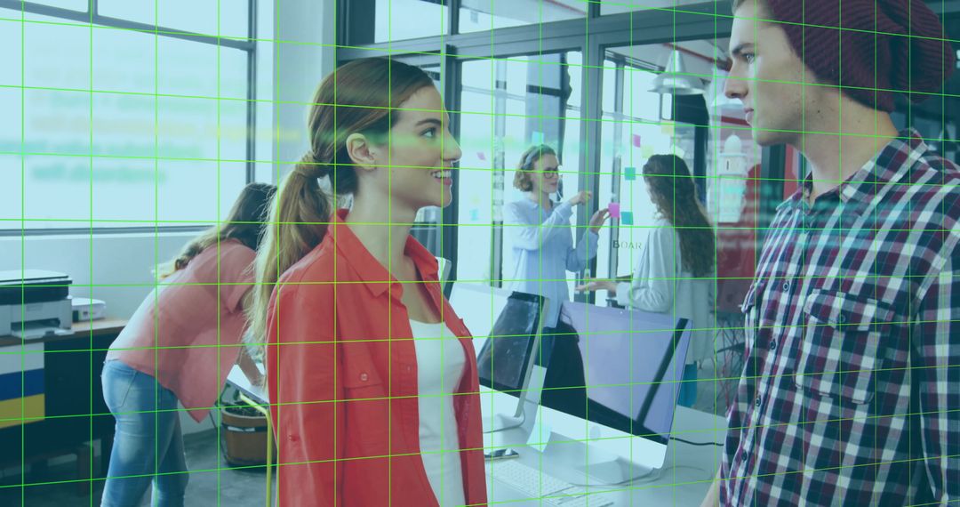 Team Collaboration and Brainstorming in Modern Office Space